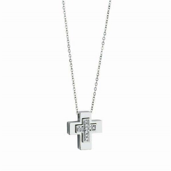 Collier Salvini Femme Segni Mignon in Or blanc Diamante 0.06 Ct 20040683 - 20040683